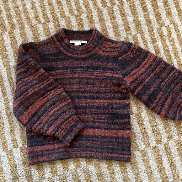 Veronica Beard Alston Merino Wool Sweater Stripes Mock Neck XS - Picture 3 of 6